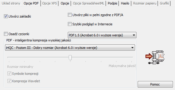 Rozdział 9: Zapisywanie dokumentów Wszelkie obrazy występujące w oryginalnym dokumencie zostaną odwzorowane w pliku PDF jako grafika. PDF typu obraz.