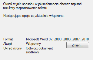 Readiris TM 14 - Podręcznik użytkownika Więcej informacji na temat różnych formatów wyjściowych i związanych z nimi opcji znaleźć można w punktach Zapisywanie dokumentów oraz Wybór opcji formatowania.