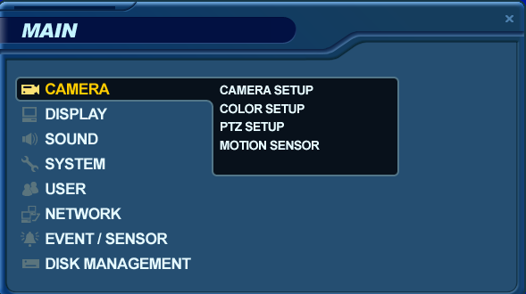 KONFIGURACJA SYSTEMU SYSTEM SETUP Kliknij przycisk MENU i następnie wybierz KONFIGURACJA SYSTEMU Aby poruszać się po wybranej pozycji w menu ustawień, użyj przycisków kursora, ENTER i RETURN (