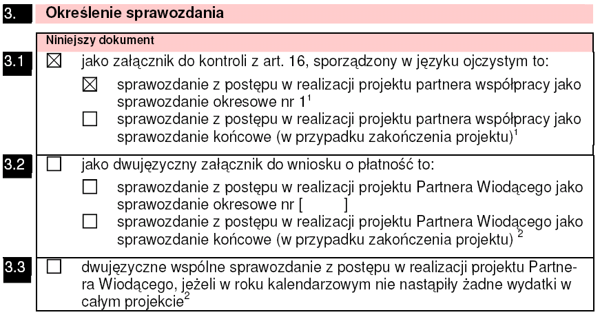 3. Sprawozdanie z postępu w