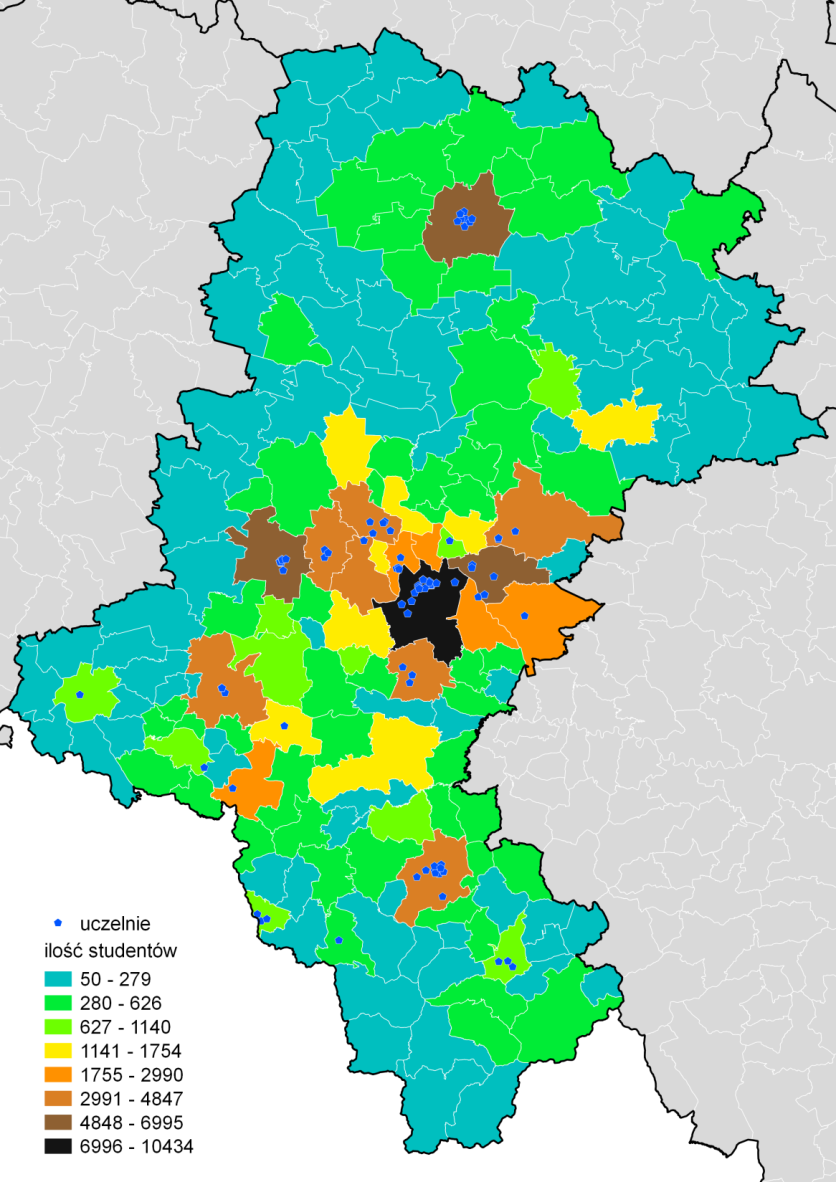 Studenci z województwa śląskiego