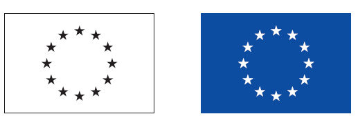 Kolorystyka flagi Unii Europejskiej Logo Unii Europejskiej musi zawierać następujące oficjalne kolory: - Niebieski odbity Pantone (Pantone reflex blue) powierzchnia prostokąta, - śółty Pantone