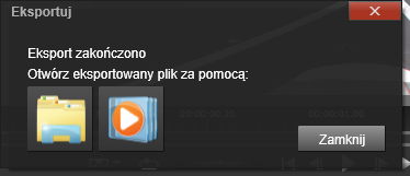 Podczas eksportowania filmu do pliku w widocznych panelach modułu Exporter są wyświetlane ustawienia eksportu.