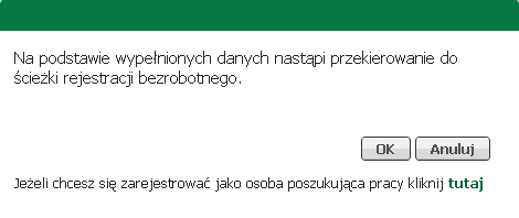 Rejestracja beneficjentów Wypełnienie ankiety odbywa się na zasadzie udzielenia odpowiedzi TAK/NIE na poszczególne pytania.