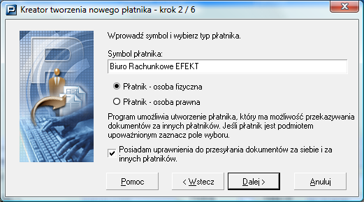 Aby zarejestrowaq nowego patnika: 1. Z menu Patnik wybierz polecenie Rejestr patników. 2.