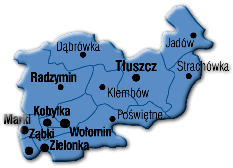 STRATEGIA ROZWOJU MIASTA ZĄBKI NA LATA 2007-2015 Strona 11 Mapa 2: Miasto Ząbki na tle układu komunikacyjnego