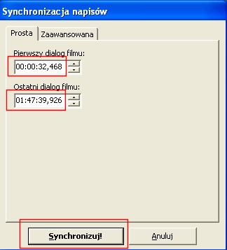 W efekcie wszystkie dialogi zostaną poprzesuwane w taki sposób, aby mieściły się we wskazanym zakresie czasu a odstępy