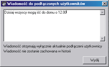 Na samym dole okna Serwer CTI znajdują się informacje o aktualnym stanie programu: Informacja o połączeniu z centralą Serwer CTI może połączyć się z centralą poprzez COM lub Ethernet.