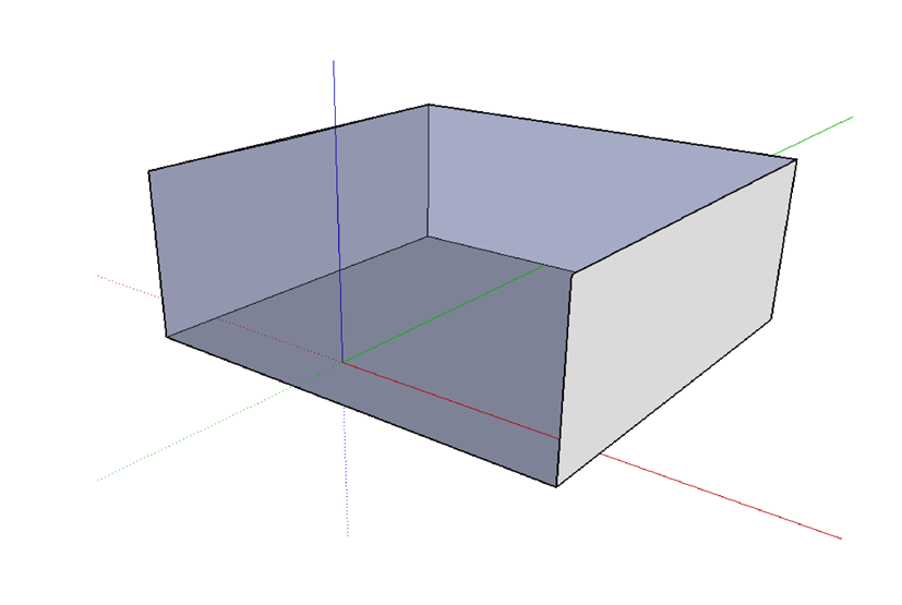 Aby utworzyć model 3D, wystarczy przeciągnąć narzędzie w górę lub w dół w kierunku wyznaczonym przez kolor niebieski (tzn. równolegle do osi niebieskich).