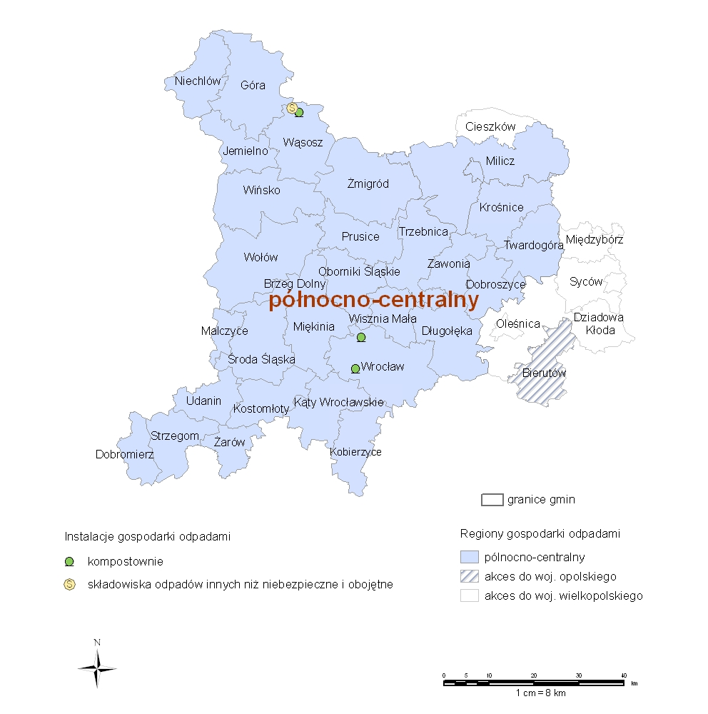 północno-centralnym przewyższają zapotrzebowanie na moc w rozumieniu prognozowanej ilości odpadów komunalnych w latach 2012-2017 (4) oraz 2012-2023 (5) przeznaczonych do składowania.