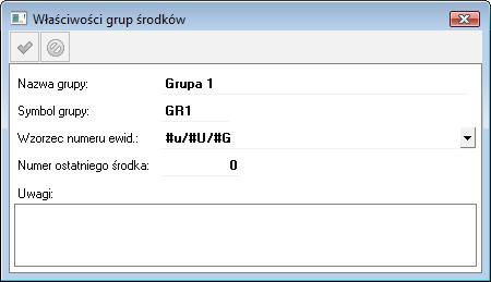 Podręcznik użytkownika Sage Symfonia Środki Trwałe 77 Nazwa grupy W to pole przenosi się nadana nazwa grupy. Rys. 70 Dialog Właściwości grup środków.