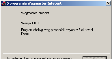 Wstęp rys.1 Opis programu Wagmaster Intecont Program obsługujący cztery sterowniki typu Intecont sterujące liniami nawęglania kotłów.