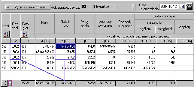 Dalej inicjujemy wybrane sprawozdanie i wprowadzamy dane; Rys.20 Zasada wype5niania sprawozda0 miesicznych jest analogiczna do sprawozda0 kwartalnych. 3.