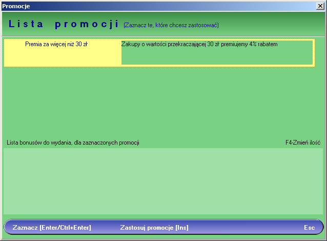 Parametr Uwzględniać towary sprzedane w promocji - dotyczy promocji koszykowych, dla których okres naliczania podstawy, jest inny niż pojedyncza transakcja.