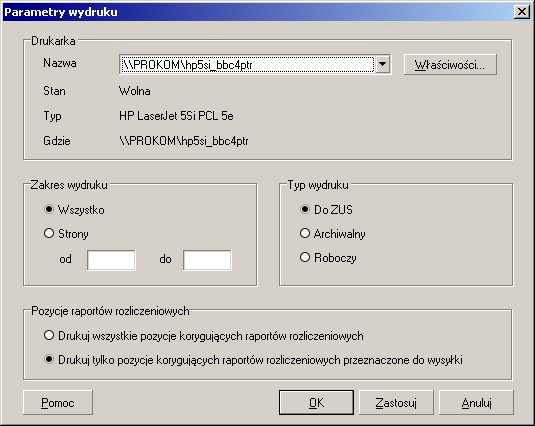 5.3.7.1 Drukowanie otwartego dokumentu Funkcja suy do sporz&dzania pojedynczych wydruków dowolnych dokumentów i jest dostpna z okna dokumentu otwartego do edycji lub z okna podgl&du dokumentu.