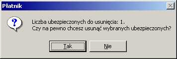 Aby zweryfikowat dane ubezpieczonego: 1. Z menu Widok wybierz polecenie Ubezpieczeni /Rejestr ubezpieczonych. 2.