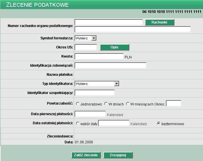 Numer rachunku organu podatkowego numer rachunku bankowego właściwego organu podatkowego w formacie NRB.