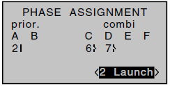 Przypisywanie faz lotu do pozycji przełącznika W menu Phase settings masz teraz przypisane nazwy do faz lotu (1... max. 7) więc w tym menu programujesz przełączniki, ale.