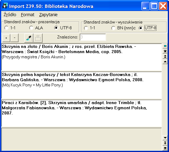 8. Pozyskiwanie gotowych rekordów (retrokonwersja) Pobieranie gotowych rekordów jest najlepszą receptą na szybkie zbudowanie katalogu.