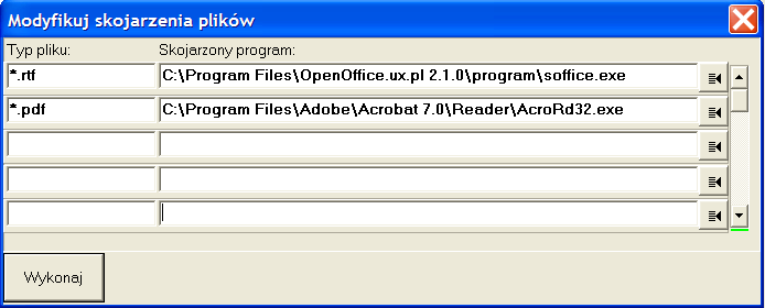 10. Zmiany ustawień programu Użytkownik programu może samodzielnie wpływać na wygląd i interpretację niektórych elementów okna programu.