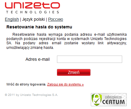 Jeżeli użytkownik zapomniał swoją nazwę użytkownika, może skorzystać z systemowej procedury przypomnienia. W tym celu należy nacisnąć odnośnik Przypomnij nazwę użytkownika >>.