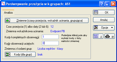 Lata 1 2 3 4 5 p53(%)<=1,5 100,0 96,0 93,9 88,4 88,4 p53(%)>1,5 94,9 86,6 78,1 78,1.