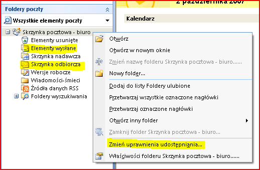 Pomoc E-mail Box - Jak utworzyć wspólną skrzynkę pocztową? str. 5 Zaznacz danego użytkownika (możesz zaznaczyć więcej niż jedno konto) i określ poziom uprawnień.