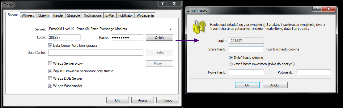 Zawiera pomoc dotyczącą platformy ( w języku angielskim ) odnośniki do stron www z informacjami o analizie technicznej, programowaniu itd. oraz informacje o oprogramowaniu.