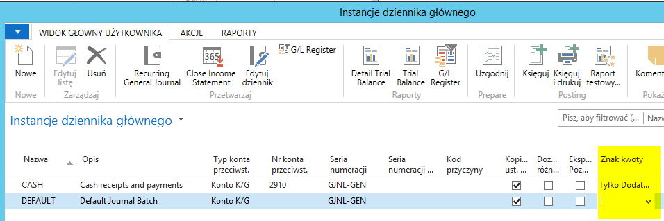Księgowanie różnic kursowych skalkulowane różnice kursowe system przenosi do instancji dziennika wskazanej w konfiguracji w Ustawieniach księgi głównej. 3.