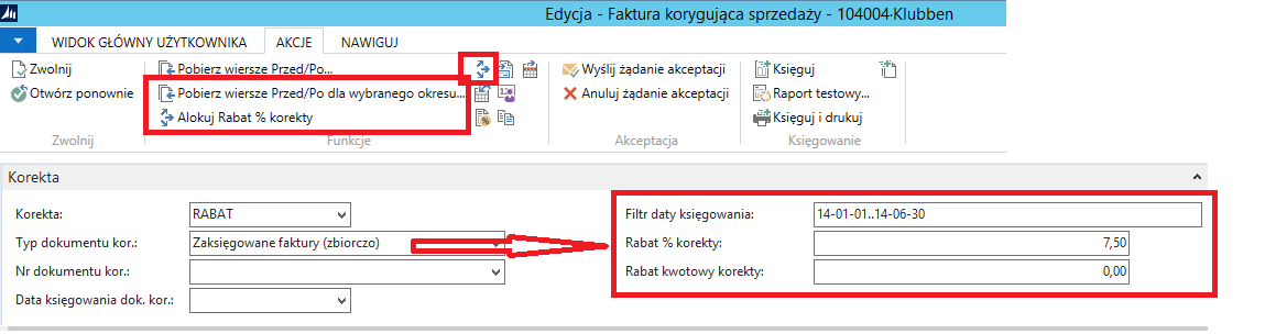 4. Po tej operacji pojawiają się dwa wiersze dla każdego z wcześniej wybranych zapisów.