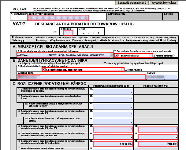 7. Na otwartym PDF klikamy: Rozszerzenia > Import danych (obrazek powyżej) i wybieramy plik XML