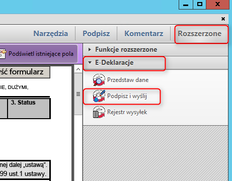 VAT UE 1. Wykonujemy kroki konfiguracji opisanej w rozdziale Konfiguracja * z uwzględnieniem wczytania plików PDF i XML przeznaczonych dla VAT UE. Uwaga! Konfiguracja*.