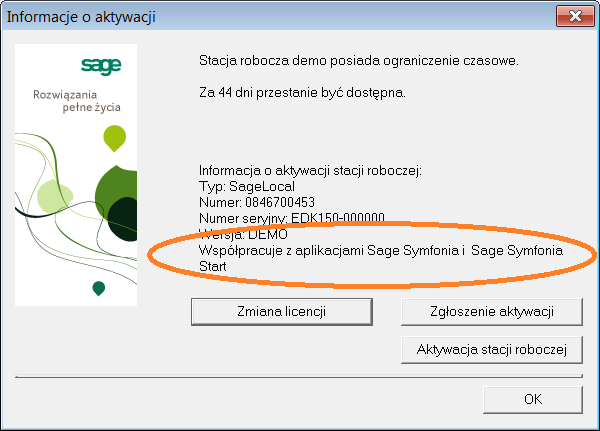 Podręcznik użytkownika Sage Symfonia e-deklaracje 14 Rys. 6 Okno z komunikatem informującym o skutkach zmiany miejsca zapisu e-deklaracji.