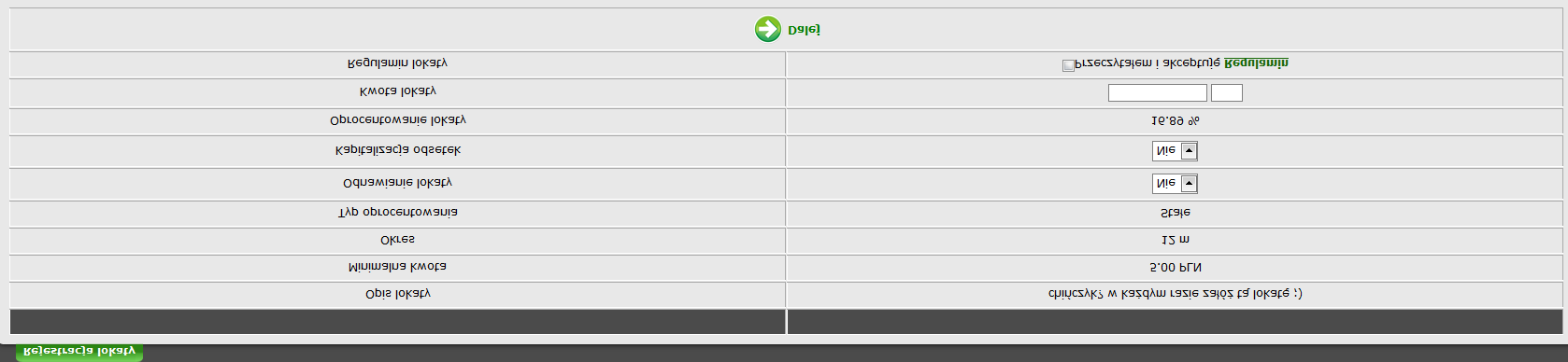 Ilustracja: Rejestracja lokaty Mamy tu możliwość ustawienia opcji czy lokata ma być odnawiana oraz czy odsetki mają być kapitalizowane.