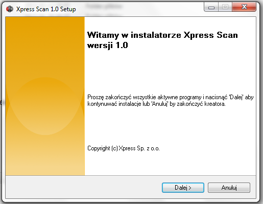 Instalacja Xpress Scan dla systemu mmedica ver.1.0.
