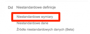 d) Utwórz nowy wymiar.