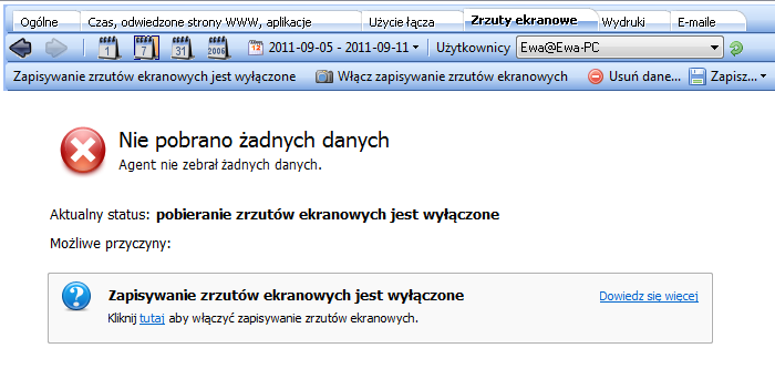 119 Axence nvision Help odwiedzanych stron internetowych (statystyka), odwiedzanych stron internetowych w czasie.