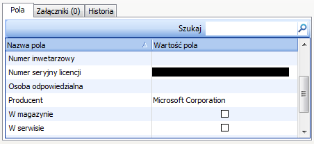 Inwentaryzacja sprzętu i oprogramowania 138 Edycja numerów seryjnych Aby dodać lub zmienić klucz licencyjny dla aplikacji z poziomu urządzenia: 1.