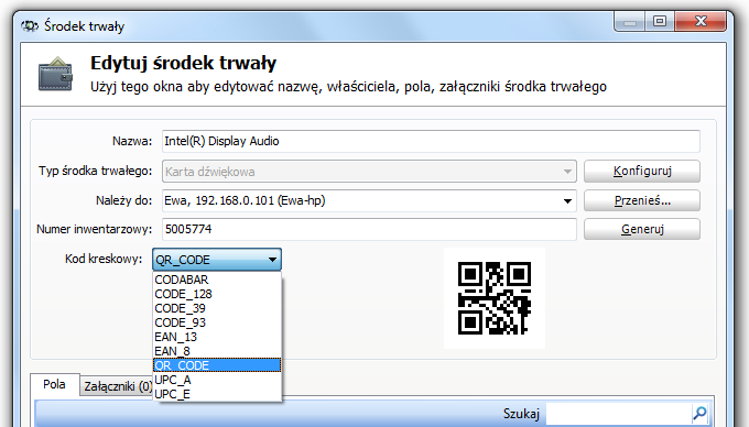 Inwentaryzacja sprzętu i oprogramowania 158 Podstawowe informacje Każdy nowo tworzony środek trwały posiada wygenerowany automatycznie numer inwentarzowy.