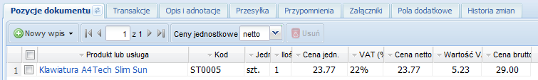 Szablony raportów można modyfikować. W tym celu należy pobrać szablon raportu w postaci pliku.jrxml na lokalny komputer, klikając na przycisk Pobierz szablon.