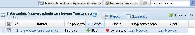 Usuwanie danych W systemie Firmao każdy skasowany rekord możesz odtworzyć, a nawet przywrócić do systemu. Wykasowane dane oznaczone są poprzez przekreślenie ich nazw.