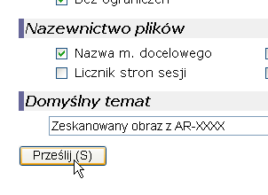 KORZYSTANIE Z FUNKCJI SKANERA SIECIOWEGO - INFORMACJE PODSTAWOWE PODSTAWOWE USTAWIENIA SKANOWANIA SIECIOWEGO W ramce menu kliknij opcję "Skanowanie sieciowe", a następnie skonfiguruj odpowiednie