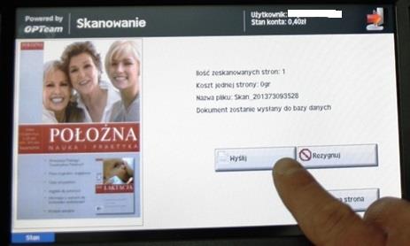 Ekran Skanowania gdy proces skanowania nie był uruchamiany Po wciśnięciu przycisku Skanuj na Głównym Ekranie Skanowania jest wyświetlany ekran jak na rysunku Rys. 37.