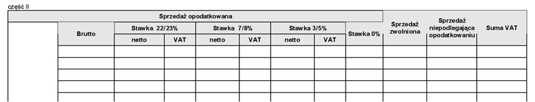 PRZEPISY NIE OKREŚLAJĄ FORMY ANI TECHNIKI PROWADZENIA EWIDENCJI VAT WIĘC PODATNIK MA PRAWO DO DOWOLNEGO USTALENIA WZORU TAKIEJ EWIDENCJI.