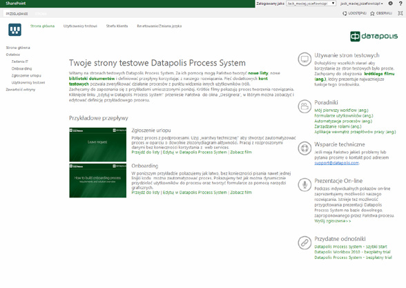 O DATAPOLIS Datapolis dostarcza elastyczne i przyjazne rozwiązania dla środowiska SharePoint, które wspierają przepływy pracy i zarządzanie procesami w średnich i dużych organizacjach.