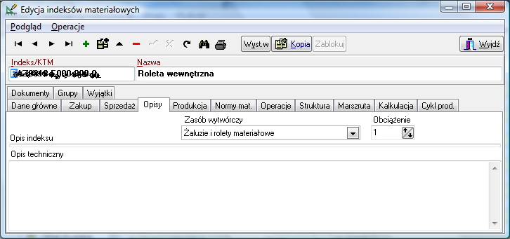 Rys. 5.1. Definicja zasobów i ich limitów (dostępności). 5.1.3 Definicja przyporządkowania wyrobu do zasobu krytycznego Powyższy krok jest konieczny w celu określenia jaki zasób krytyczny determinuje przepływ wyrobu.