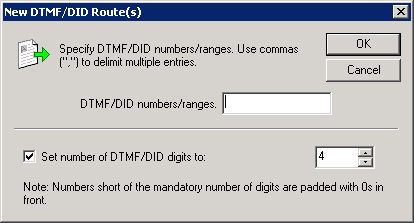 Pojedyncze dodawanie tras DID/DTMF 1. W oknie GFI FaxMaker Configuration kliknij prawym przyciskiem myszy opcję Routing > DTMF/DID i wybierz polecenie New.