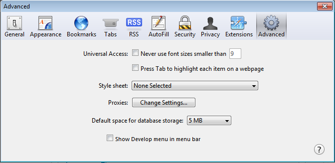 3. Na ekranie Local Area Network (LAN) Settings (Ustawienia sieci lokalnej (LAN)) odznacz opcję Use a proxy server for your LAN (Użyj serwera proxy dla sieci