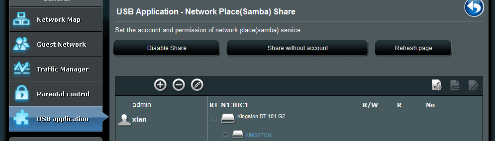 Używanie usługi udostępniania miejsca sieciowego (Samba) Funkcja Network Place (Samba) Share (Udostępnianie miejsca sieciowego (Samba)) umożliwia klientom Mac OSX, Windows i Linux uzyskanie dostępu