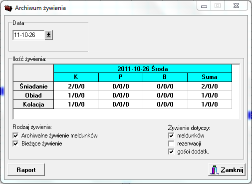 ARCHIWUM Rysunek 172. Żywienie w archiwum 16.10. TURNUSY Chcąc dodać turnus do archiwum, należy wybrać z menu głównego systemu Archiwum -> Turnusy.